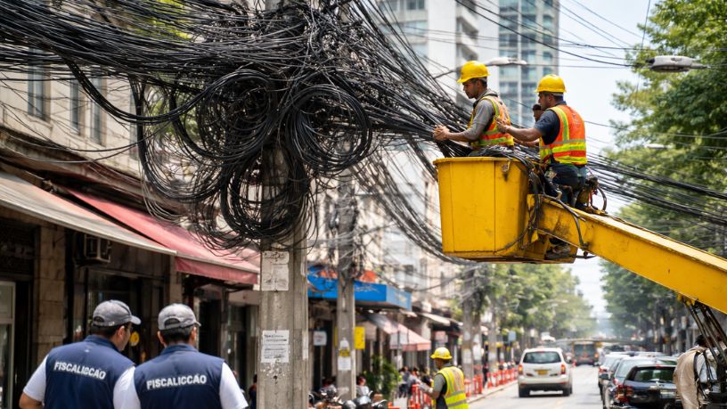 Fiscalização rigorosa contra empresas clandestinas e fios irregulares: o avanço da política de ordenamento urbano e seus impactos na segurança das cidades